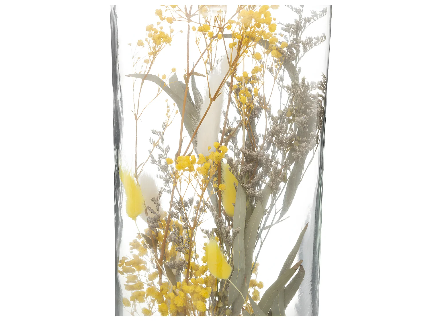 Fleurs Séchées dans une Bouteille en Verre H 54.5 cm