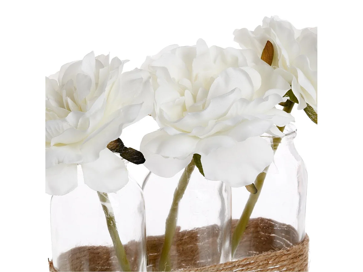 Composition Florale Artificielle "Tube" 23cm Naturel