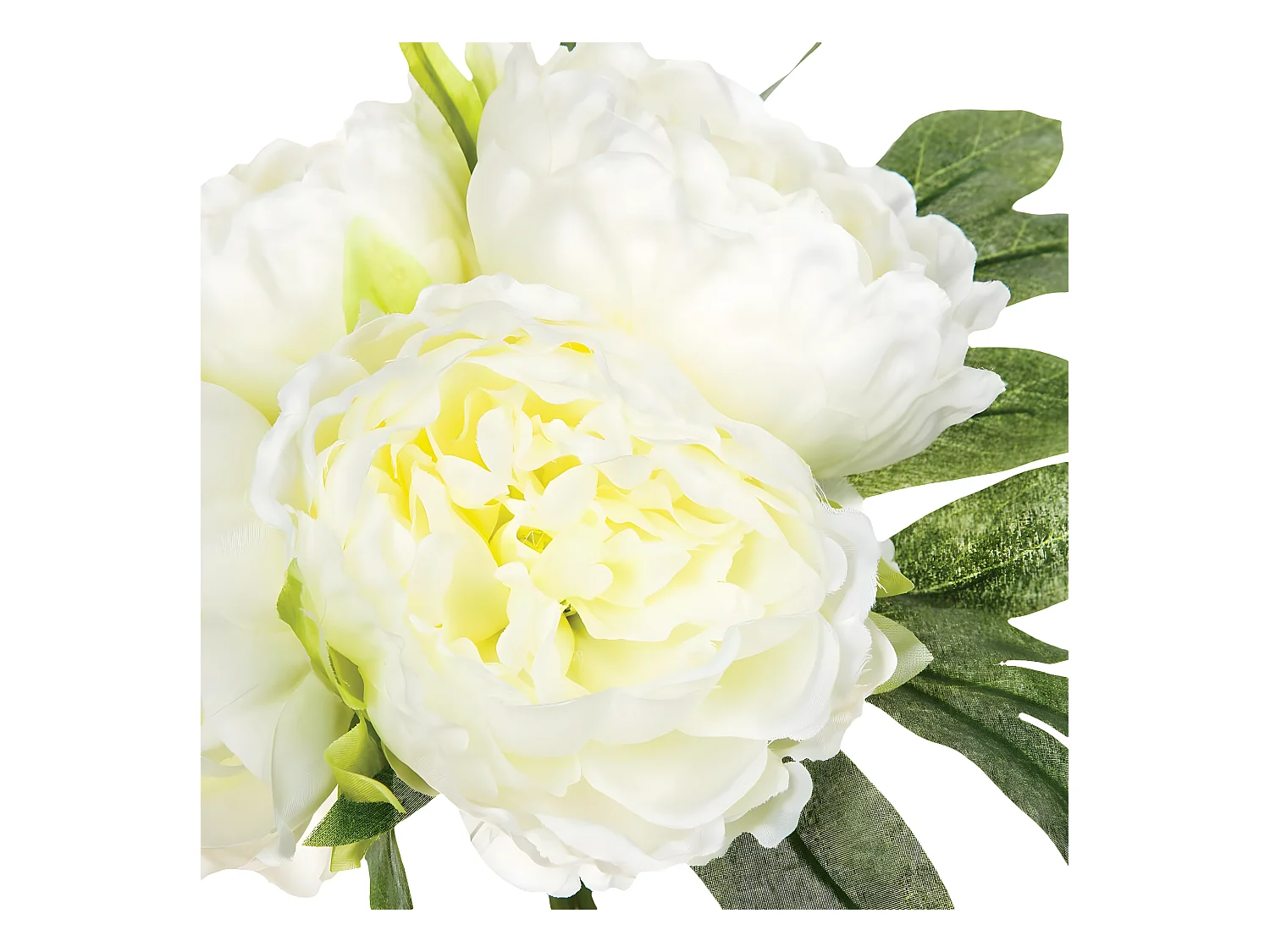 Bouquet de Fleurs "4 Pivoines" 31cm Blanc