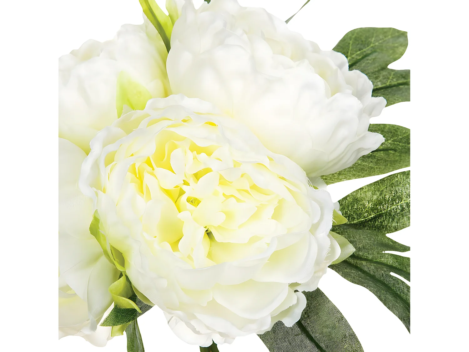 Bouquet de Fleurs "4 Pivoines" 31cm Blanc