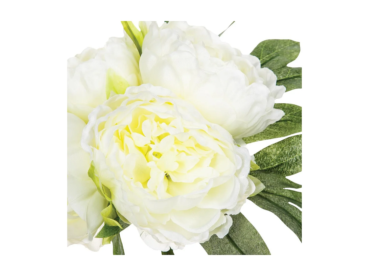 Bouquet de Fleurs "4 Pivoines" 31cm Blanc