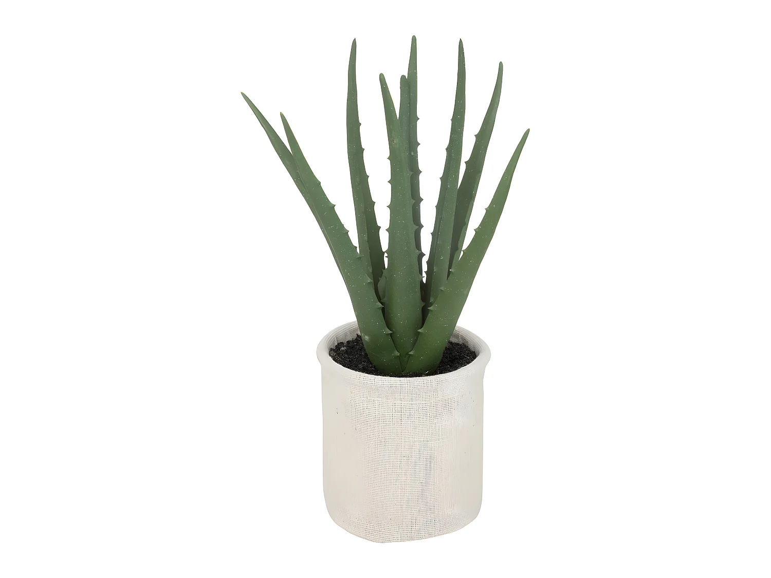 Plante artificielle Aloe vera Pot en coton H 29 cm