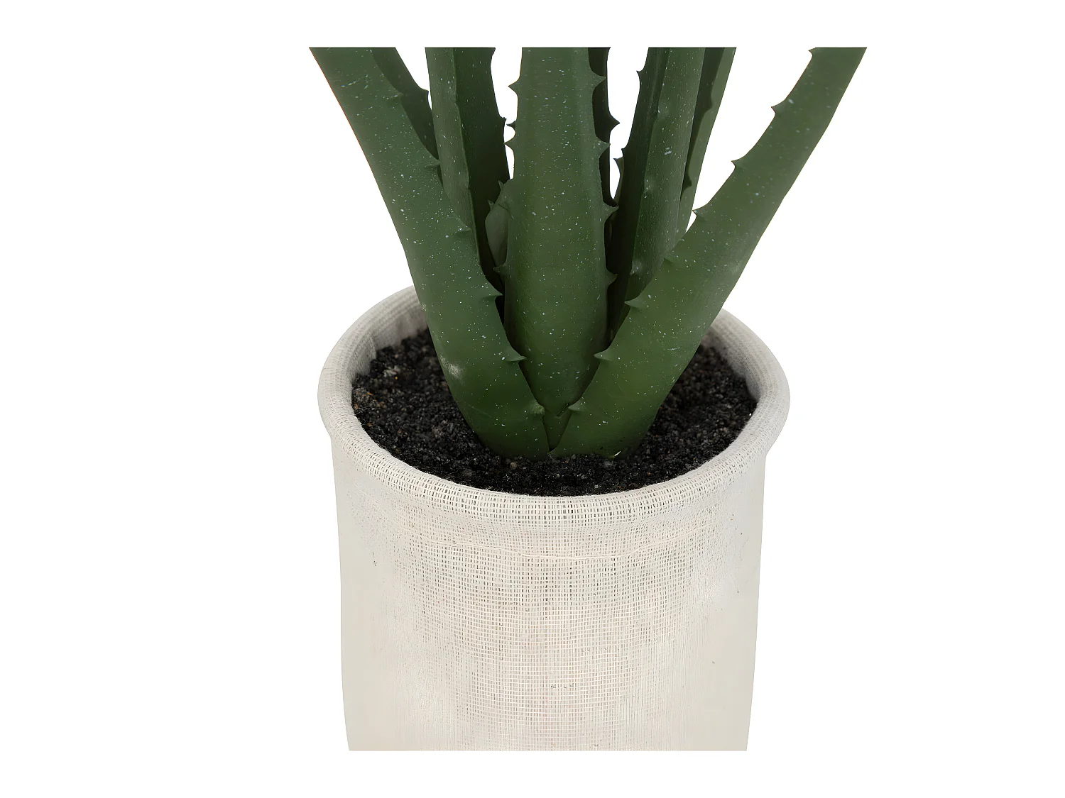 Plante artificielle Aloe vera Pot en coton H 29 cm