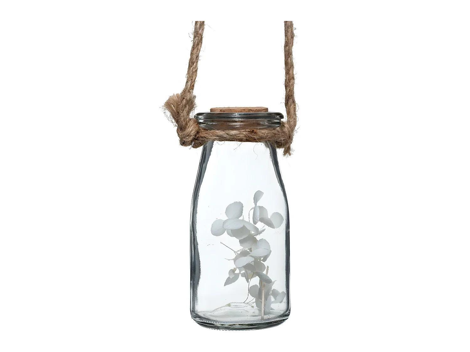 Suspension Murale "4 Fleurs Séchées" 53cm Naturel