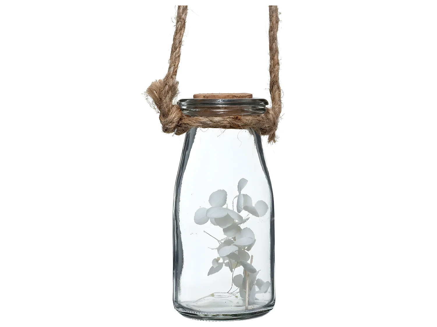 Suspension Murale "4 Fleurs Séchées" 53cm Naturel