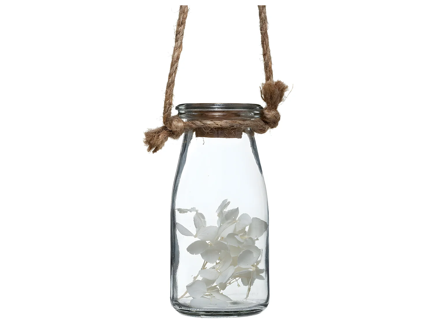 Suspension Murale "4 Fleurs Séchées" 53cm Naturel