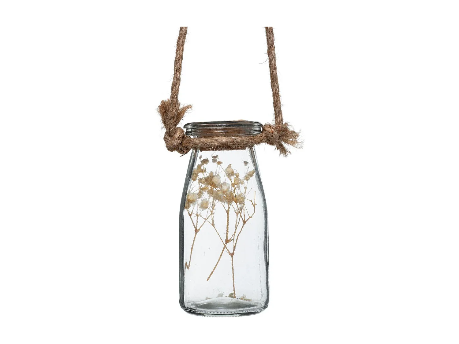 Suspension Murale "4 Fleurs Séchées" 53cm Naturel