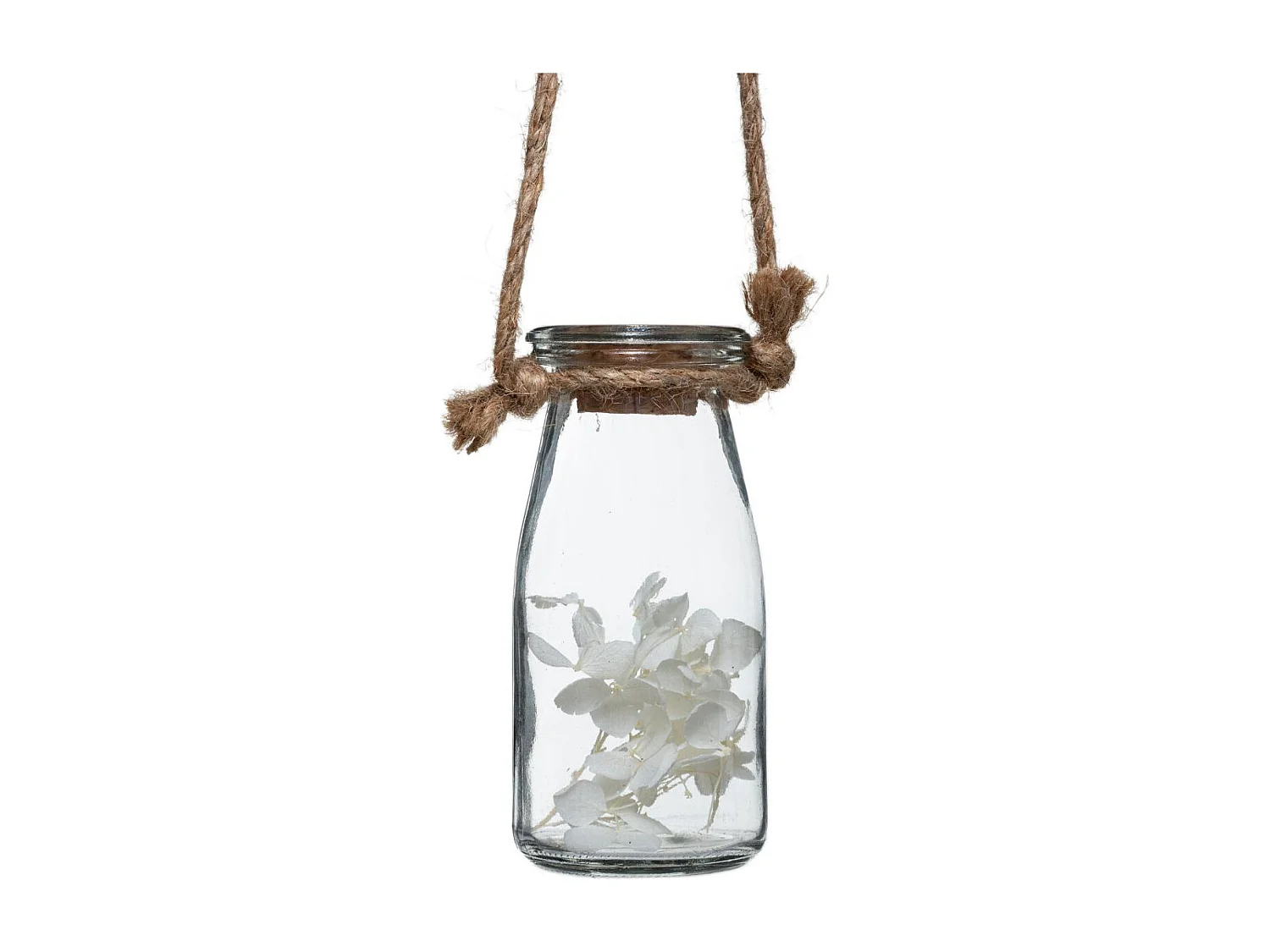 Suspension Murale "4 Fleurs Séchées" 53cm Naturel