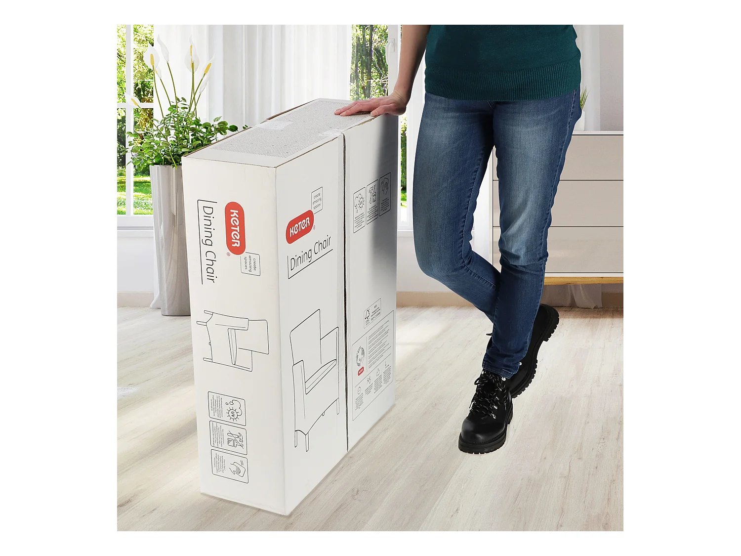 Tuinstoel Iowa grafietkleurig 215526