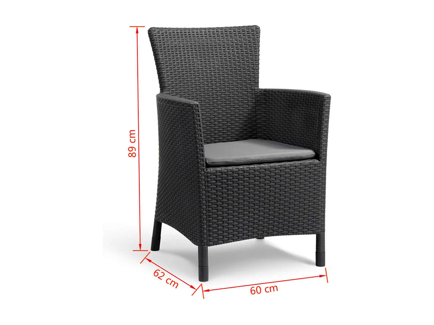 Gartensessel Iowa Graphitgrau 215526