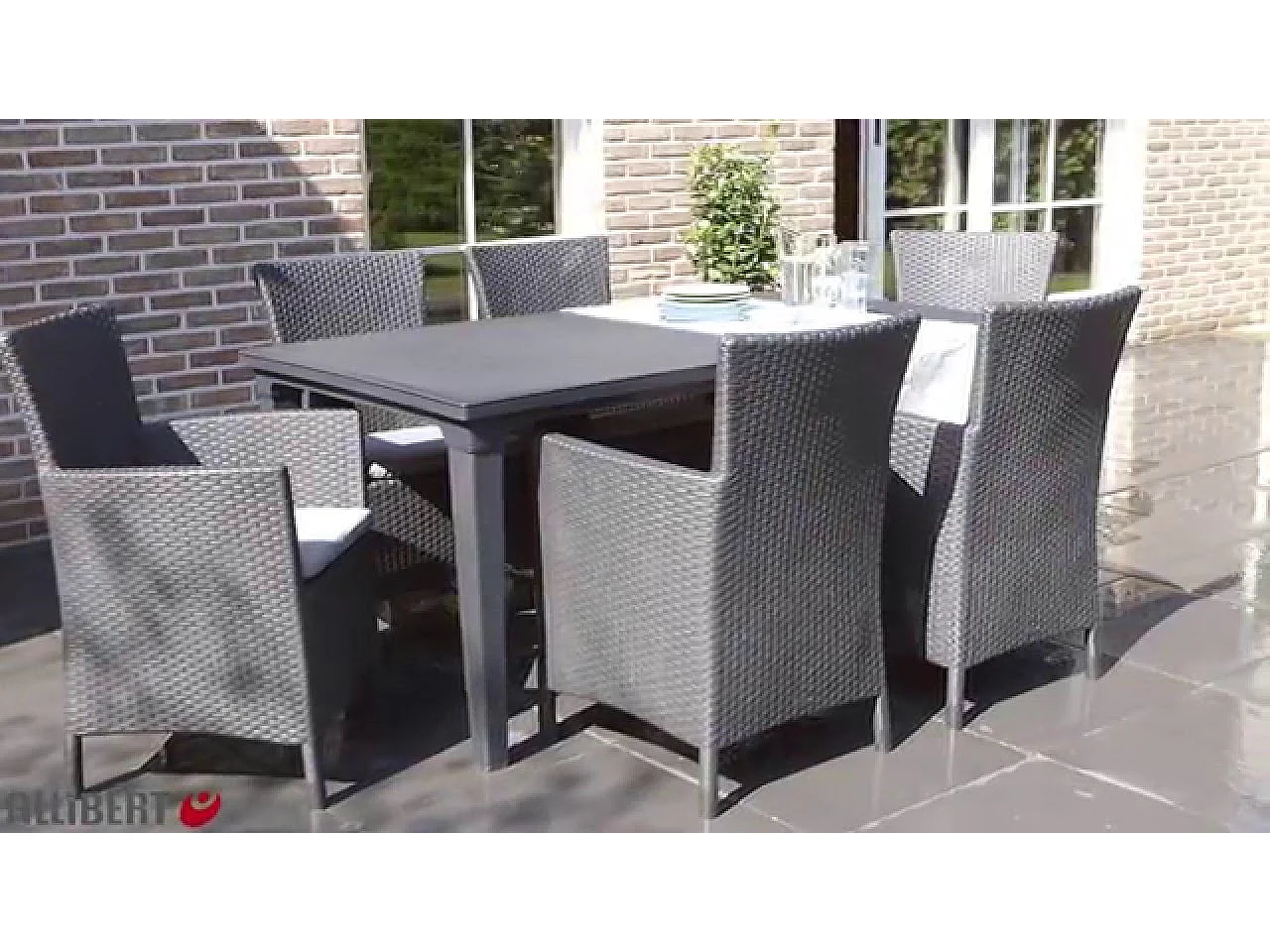 Chaise de salle à manger de jardin Iowa Cappuccino 215519