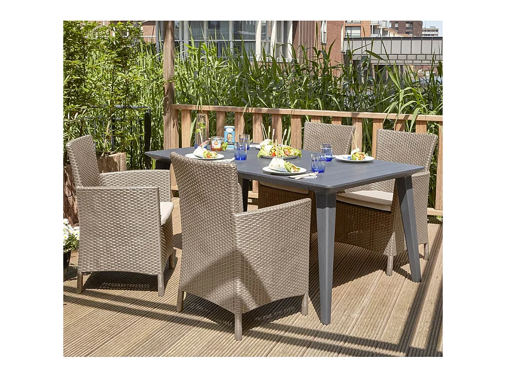 Chaise de salle à manger de jardin Iowa Cappuccino 215519
