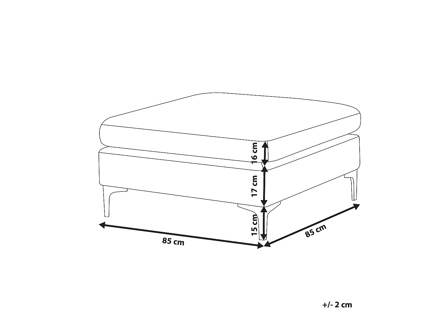 Ottomane EVJA Samtstoff Marineblau