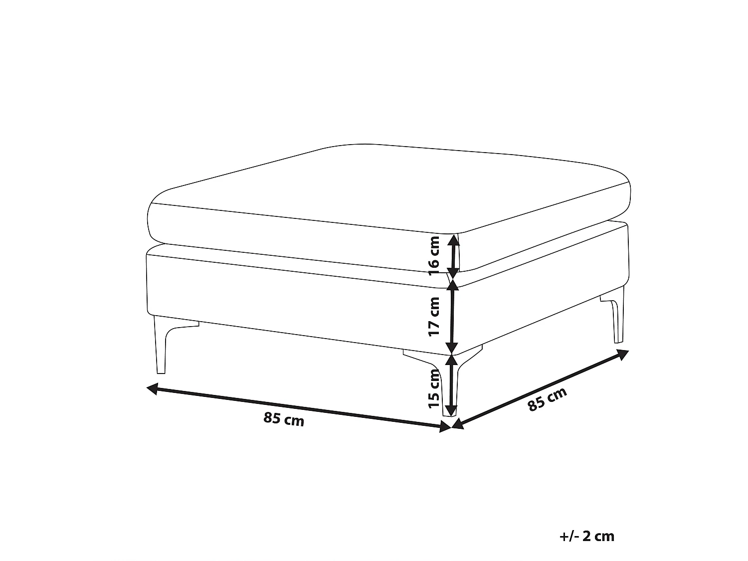 Ottoman EVJA Velours Bleu marine