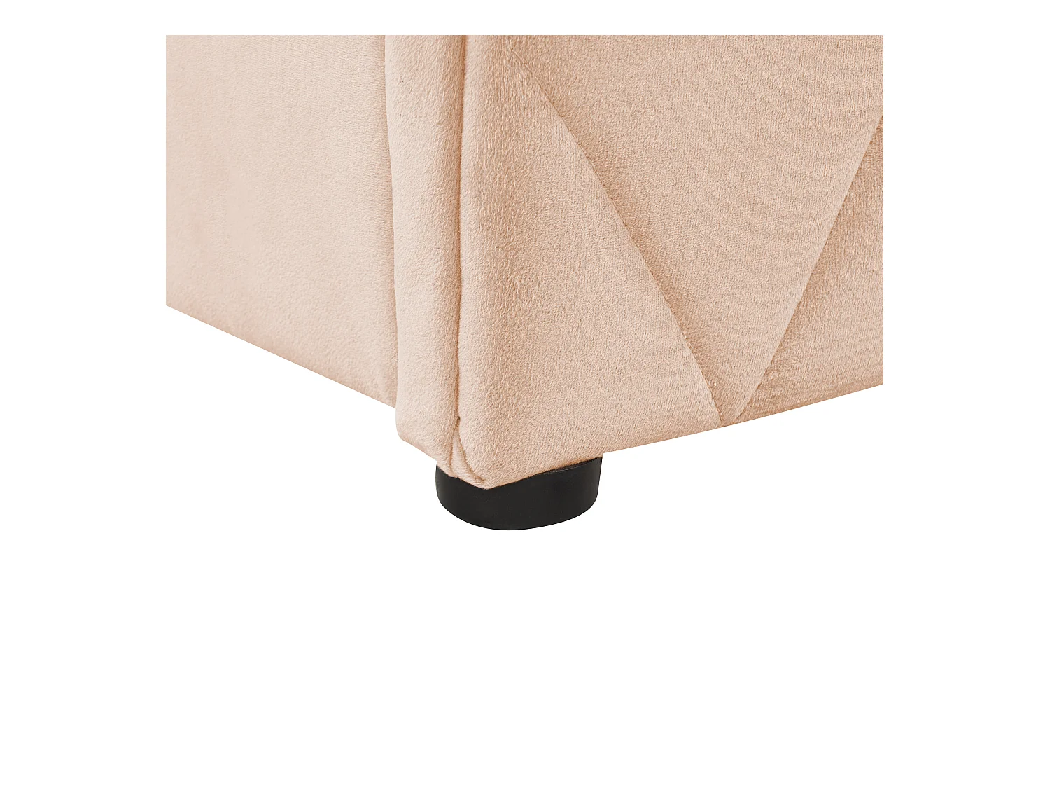 Schickes Doppelbett in Beige mit Bettkasten und Lattenrost 140x200 cm Rochefort