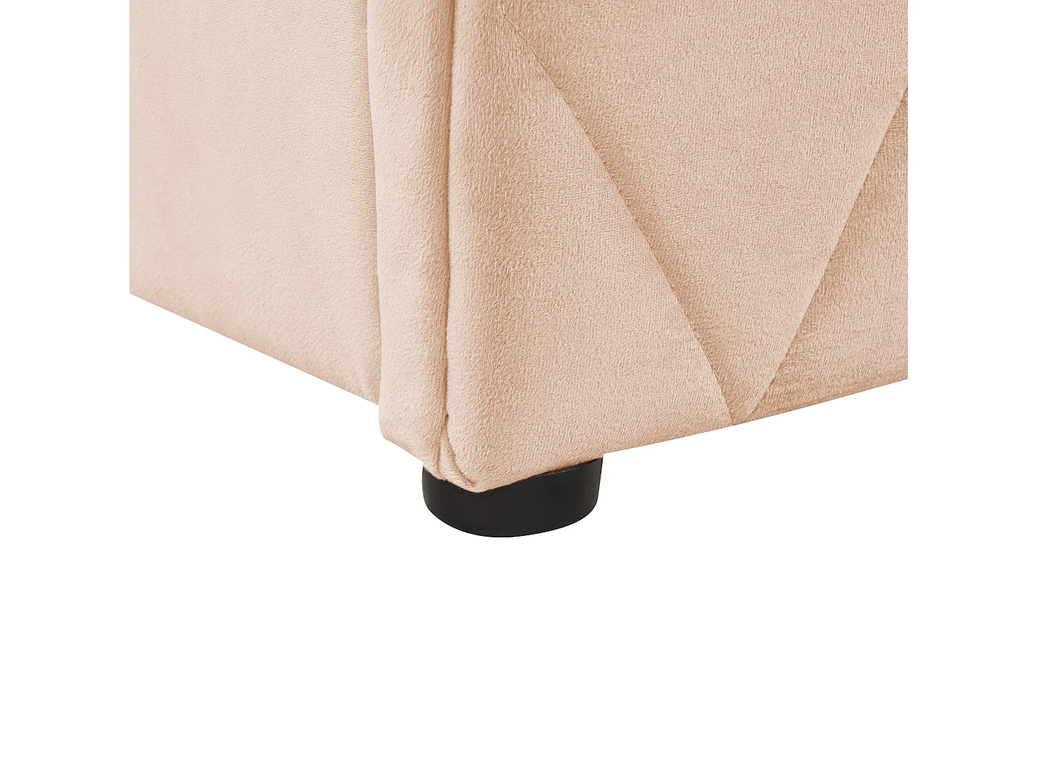 Bed met opbergruimte Fluweel ROCHEFORT 140 x 200 cm Beige