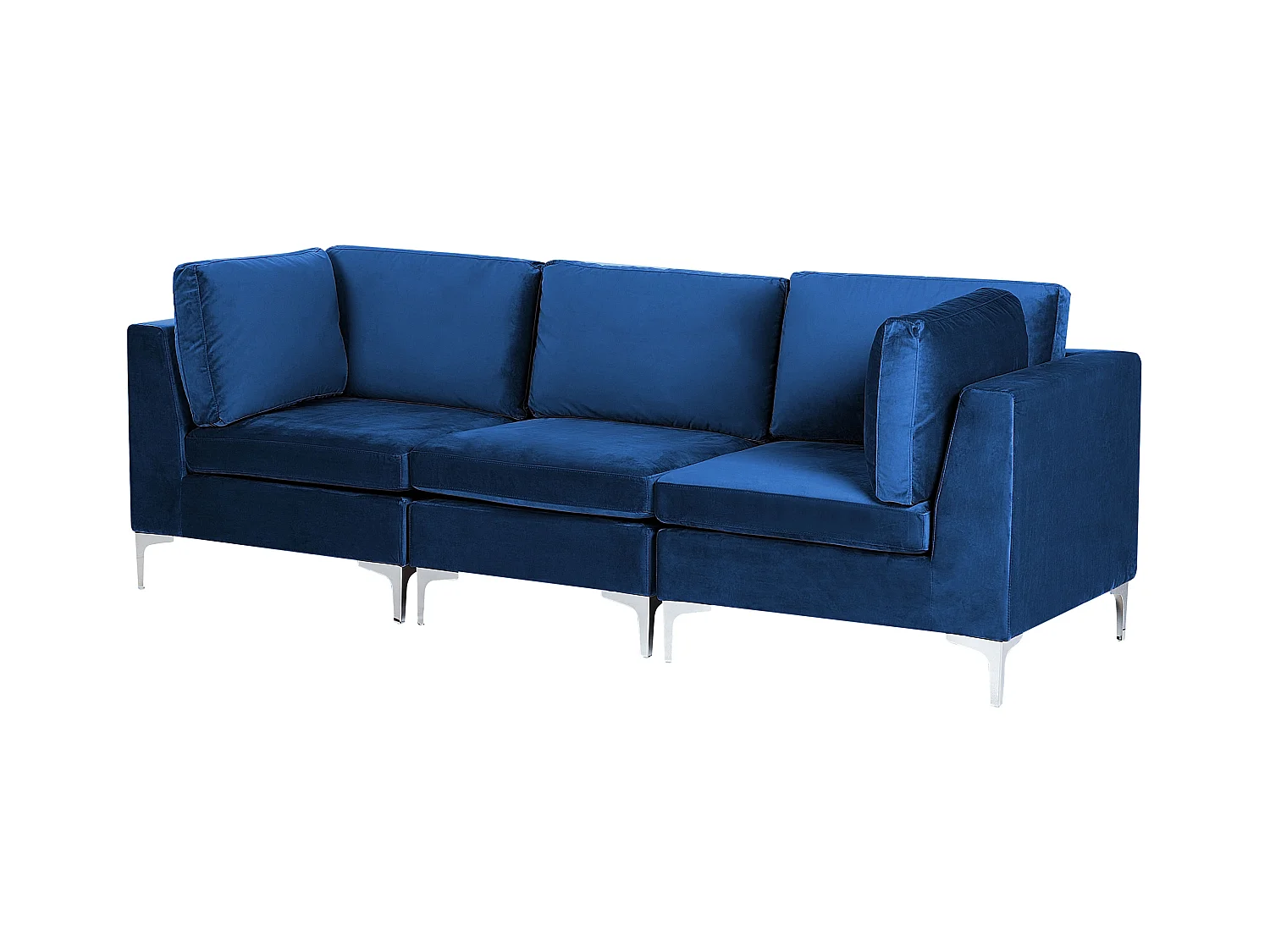 Modulaire bank EVJA Fluweel Marineblauw 3-zitter