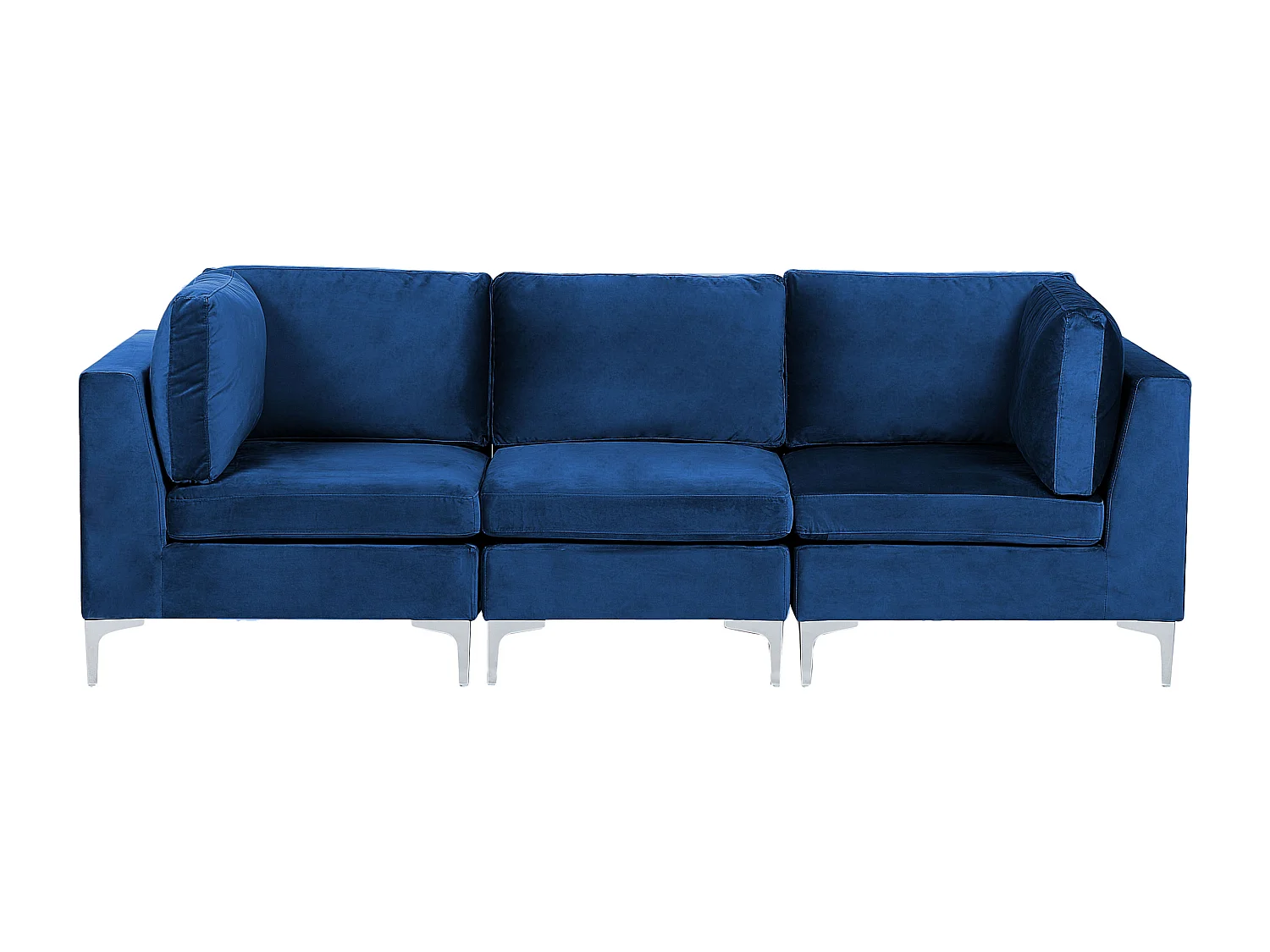 Canapé modulable 3 places EVJA Velours Bleu marine