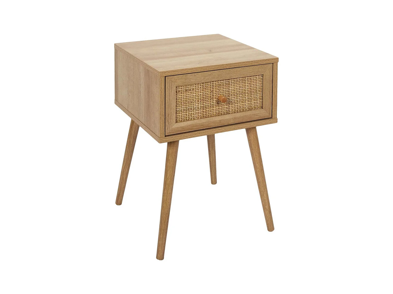 Set commode en bois 3 tiroirs et chevet 1 tiroir Bali