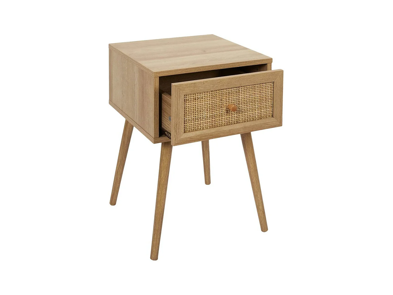 Set commode en bois 3 tiroirs et chevet 1 tiroir Bali