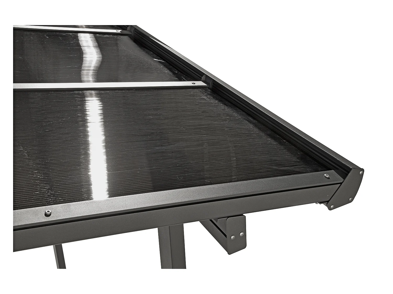 TT3030.AL-Toit terrasse fabriqué en aluminium coloris gris anthracite