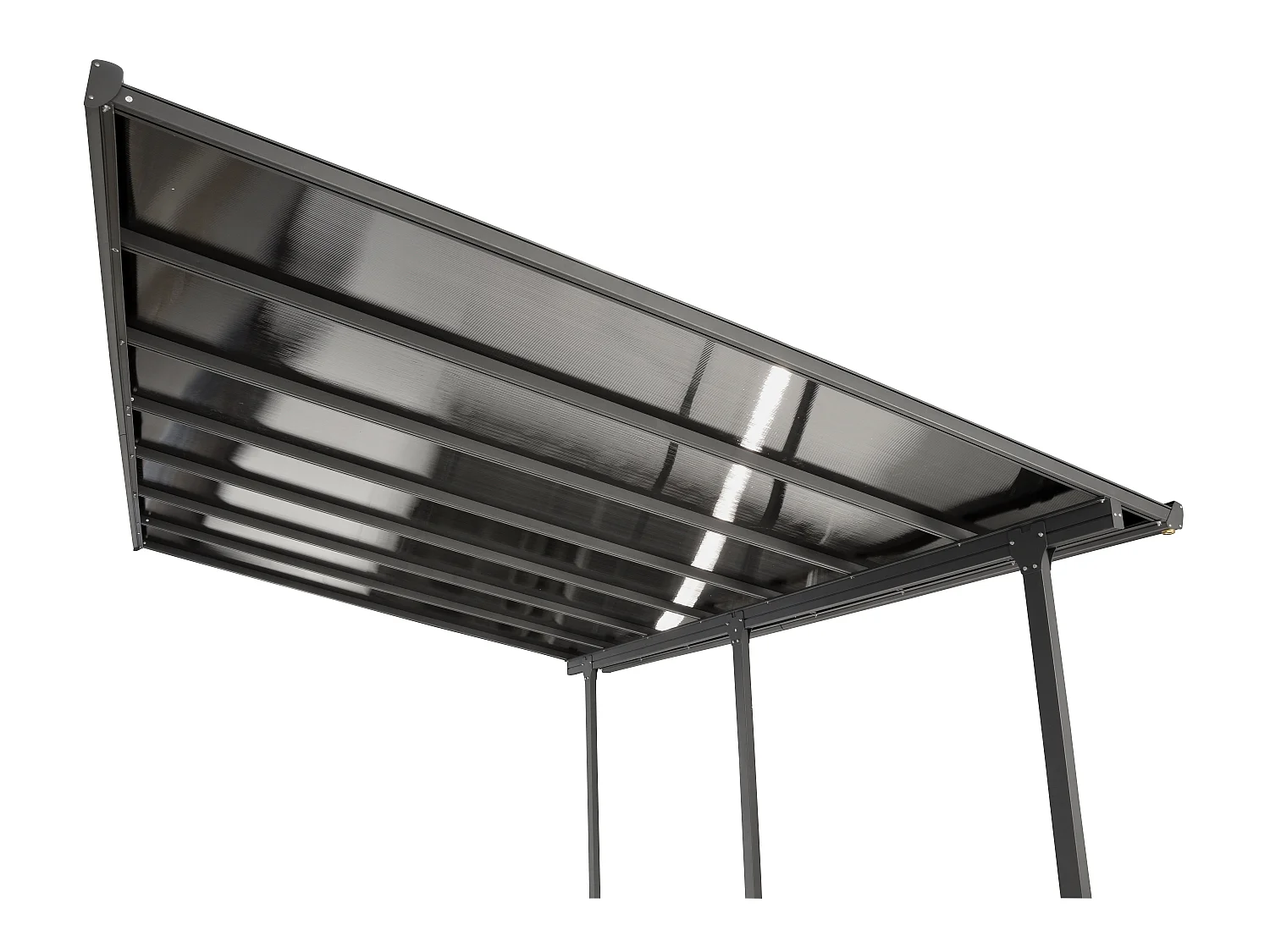 TT3030.AL-Toit terrasse fabriqué en aluminium coloris gris anthracite