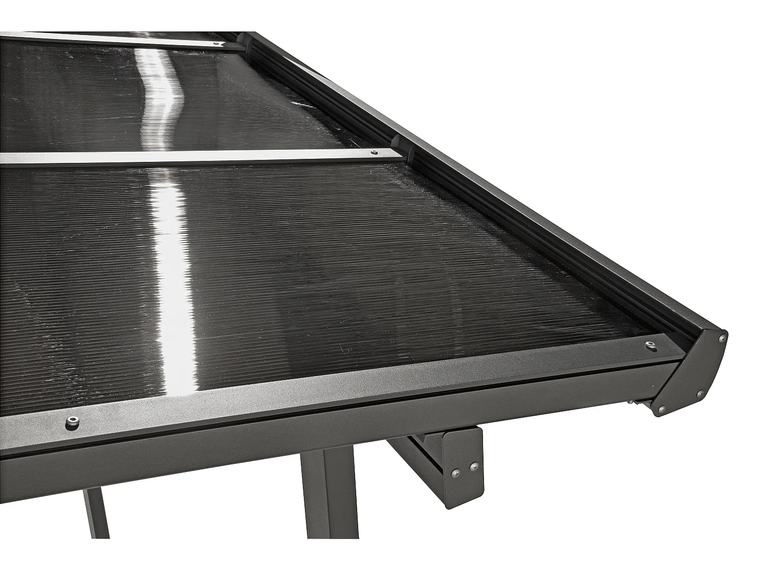 TT3030.AL-Toit terrasse fabriqué en aluminium coloris gris anthracite