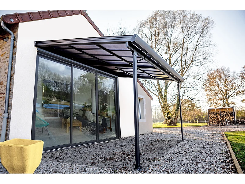 TT3040.CL-Toit terrasse ALUMINIUM avec toit amovible coloris gris anthracite