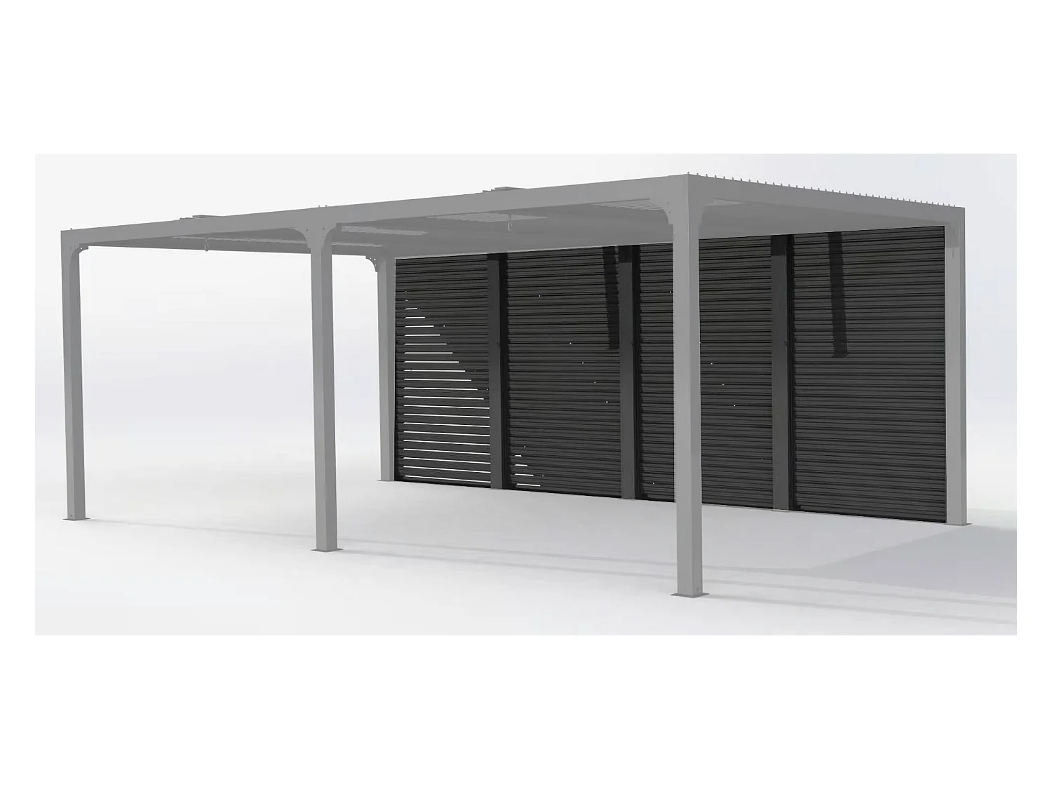 PERBIV.36-Ventelles aluminium mobiles pour côté 3,60 m pour pergola bioclimatique PER 3630 BI et PER 3660 BI