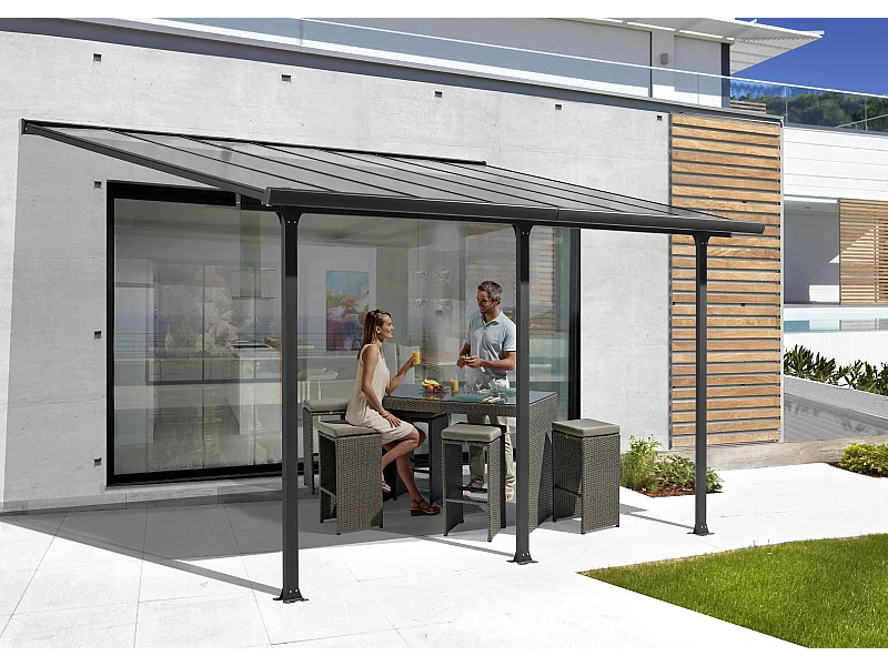 TT3042.AL-Toit terrasse fabriqué en aluminium coloris gris anthracite