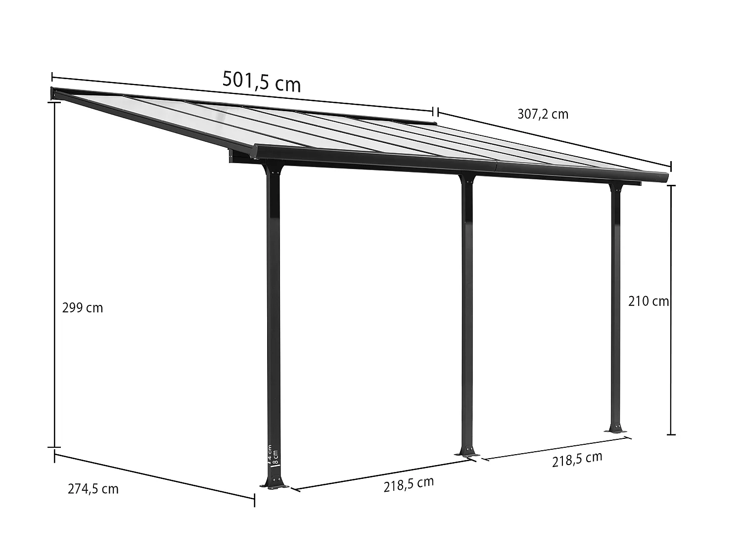 TT3050.RT-Rideau d'ombrage pour toit terrasse