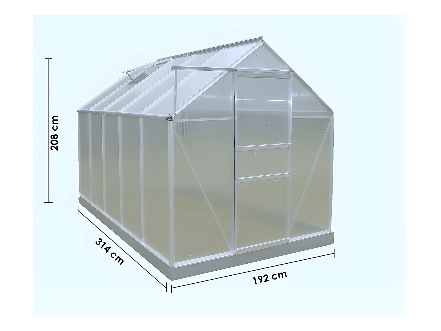 SR1931J-Serre jardin structure aluminium
