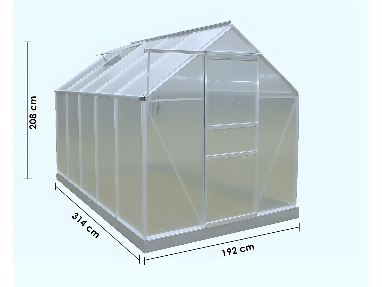SR1931J-Serre jardin structure aluminium