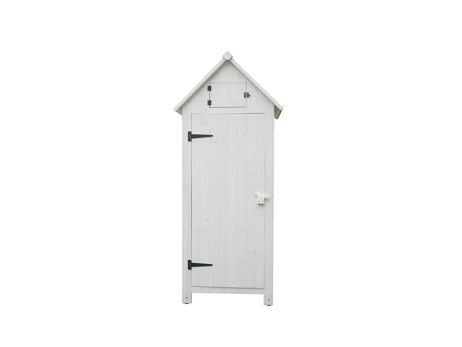 ARM0805W-Armoire cabine de rangement lasurée finition blanc équipée de 3 étagères