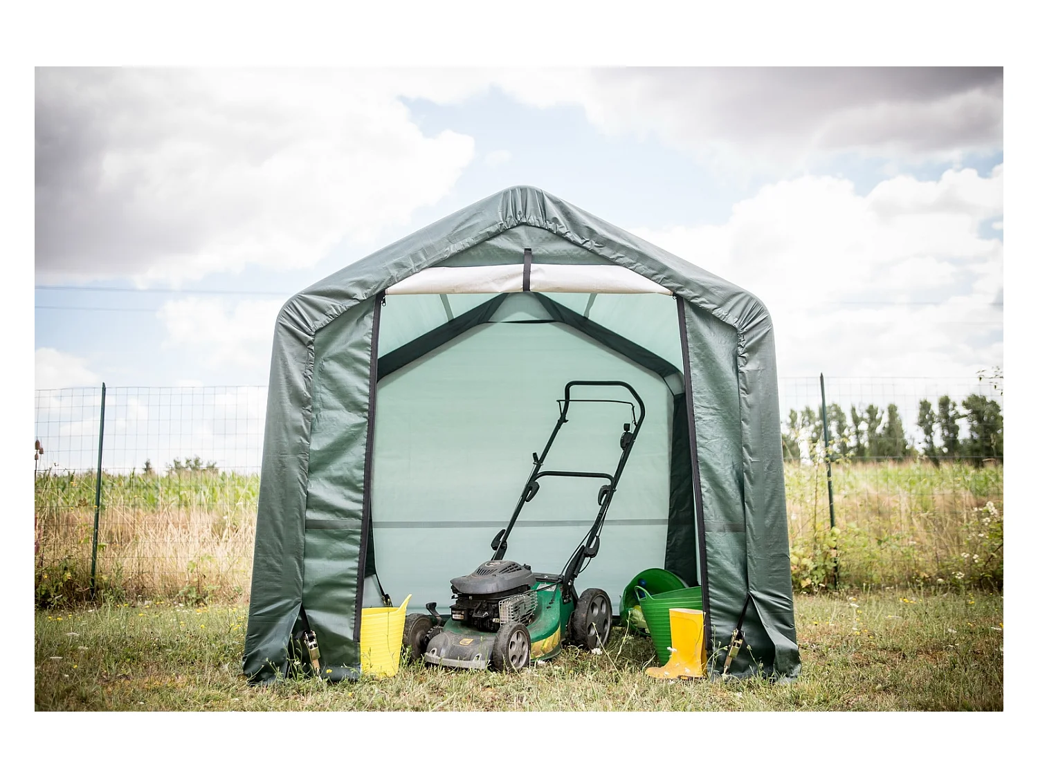 AT1818-Abri en toile renforcée toit 2 pentes