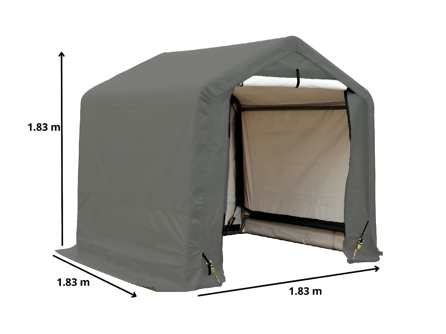 AT1818-Abri en toile renforcée toit 2 pentes