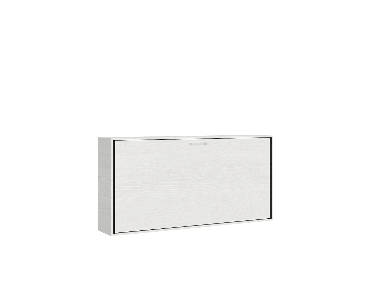 Lit escamotable horizontal 1 couchage 85 Kando Frêne Blanc