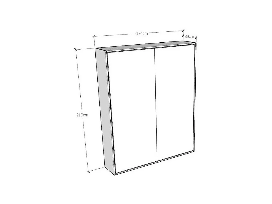 Letto matrimoniale a scomparsa 160 verticale Kentaro Cemento