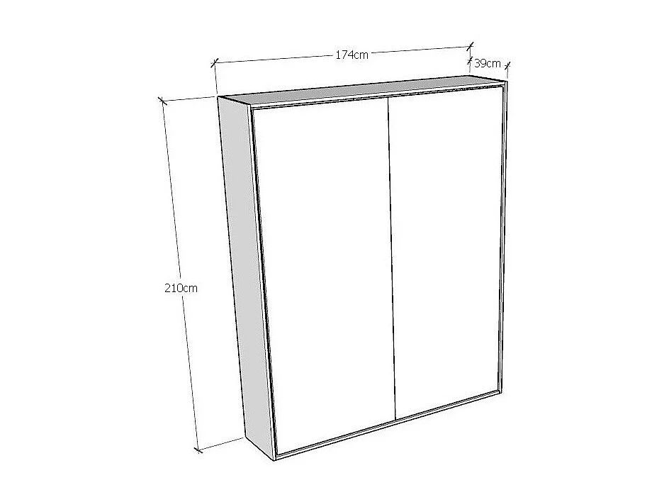 Lit queen size escamotable vertical 160 Kentaro Gris Béton