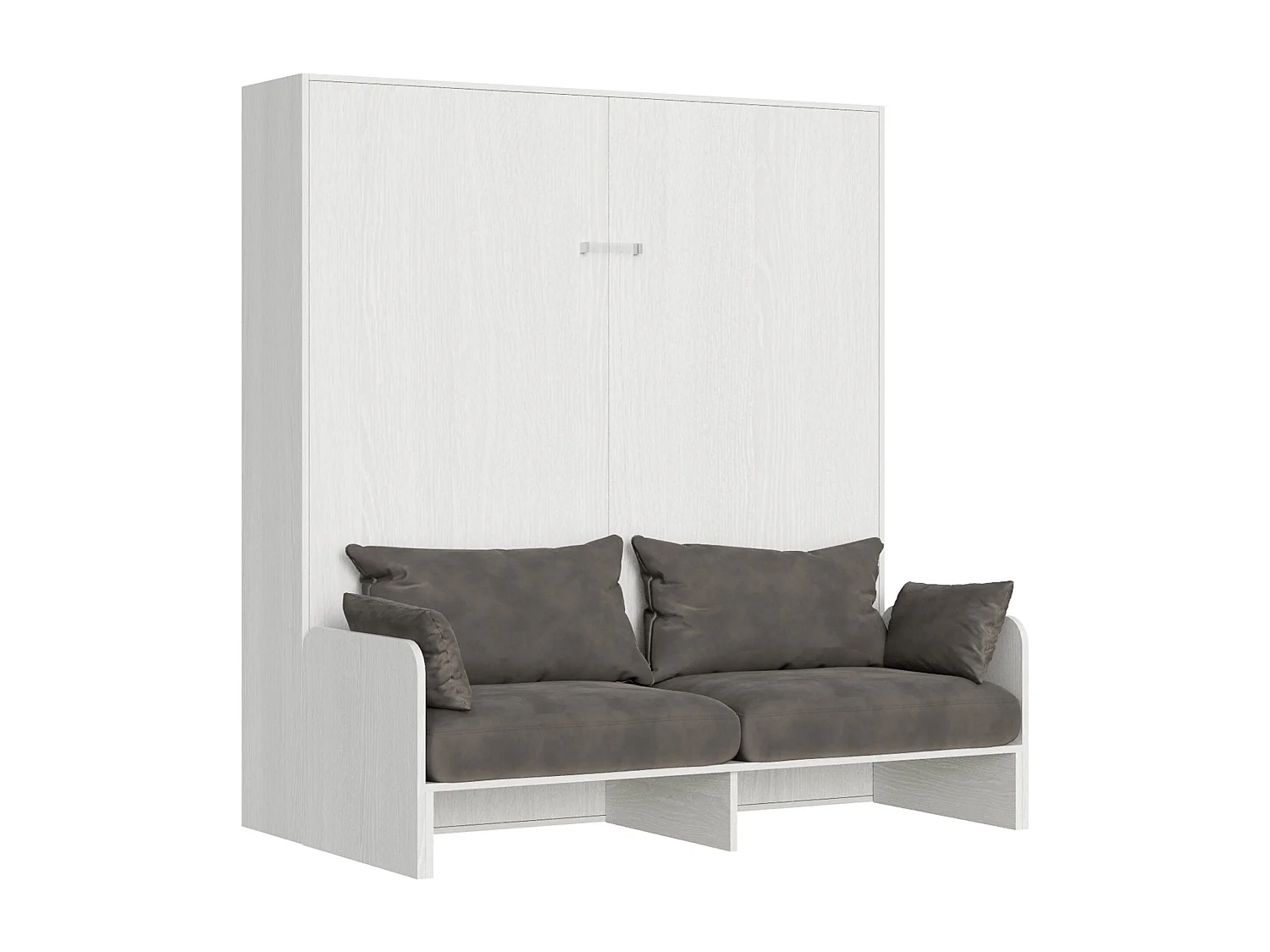 Lit queen size escamotable vertical 160 Kentaro Sofa Frêne Blanc -A20