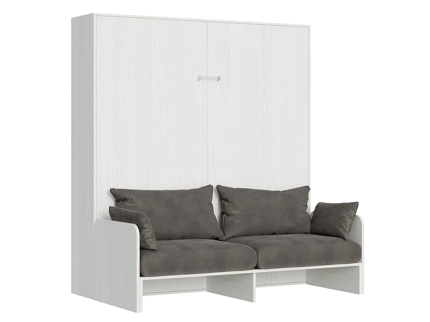 Lit queen size escamotable vertical 160 Kentaro Sofa Frêne Blanc -A20