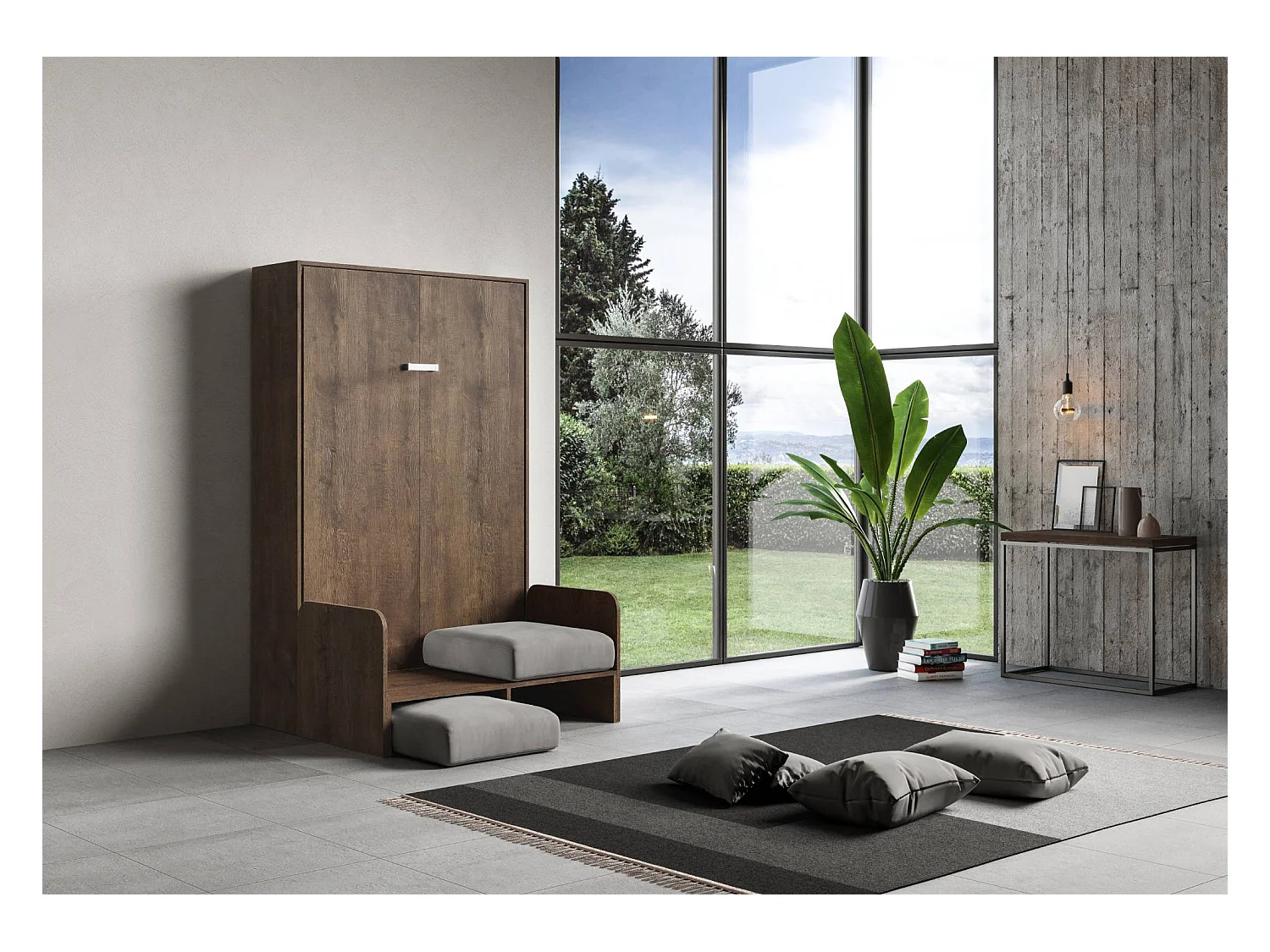 Lit escamotable vertical 140 Kentaro Sofa Noyer - ALESSIA 20