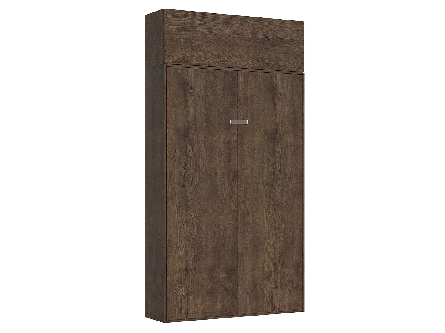 Verticaal Kentaro 140 opklapbed met vasistas-wandmeubel walnoot