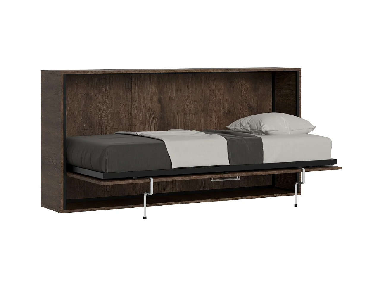 Łóżko poziome jednoosobowe Kando Orzech