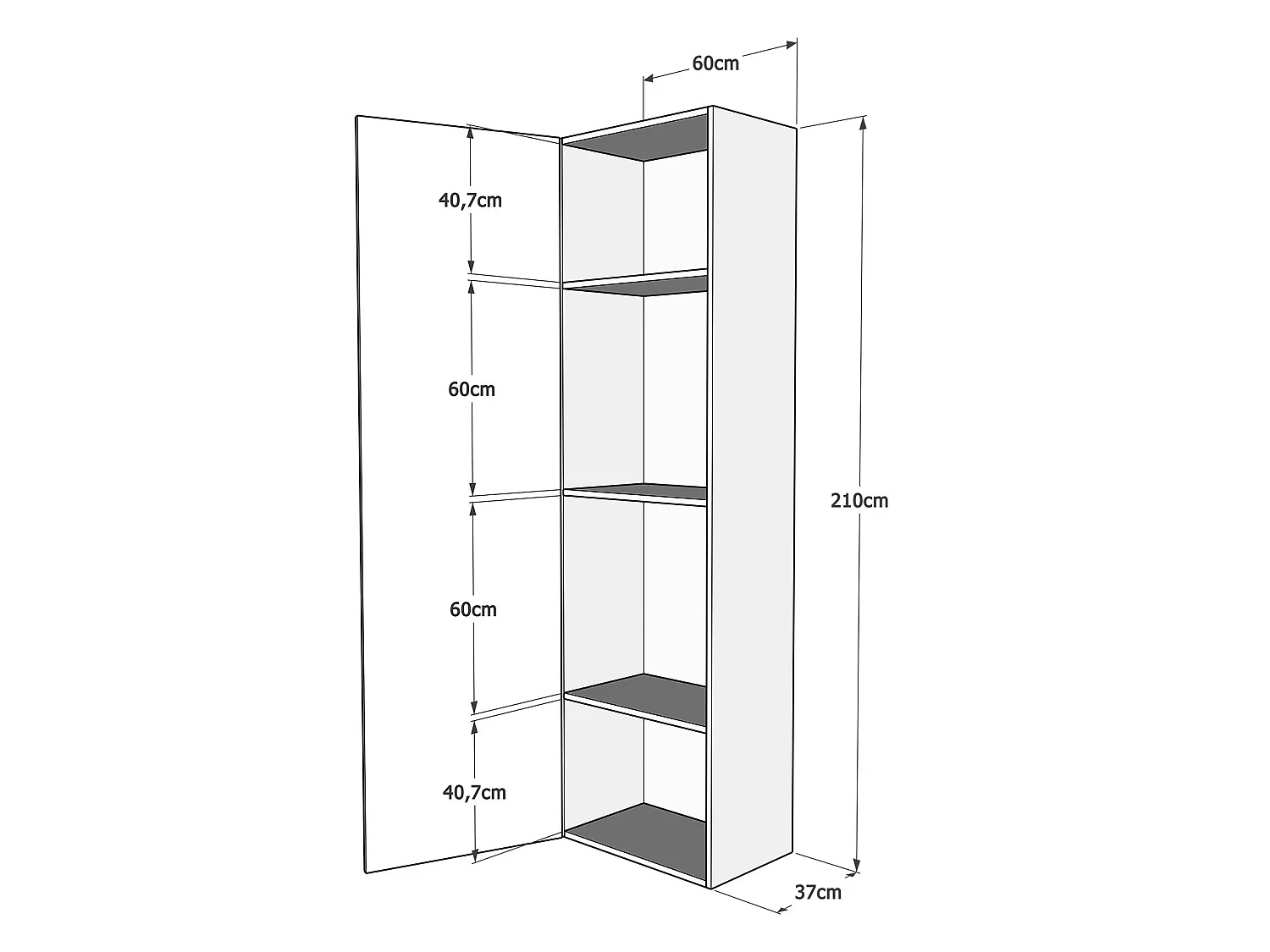 Lit queen size escamotable vertical 160 Kentaro avec colonne Frêne Blanc