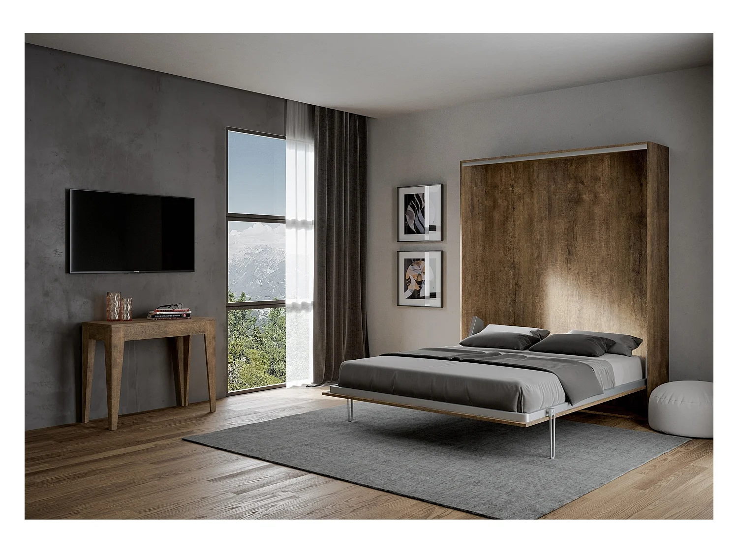 Lit escamotable vertical 160 Kentaro Noyer