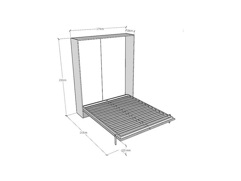 Lit escamotable vertical 160 Kentaro Noyer
