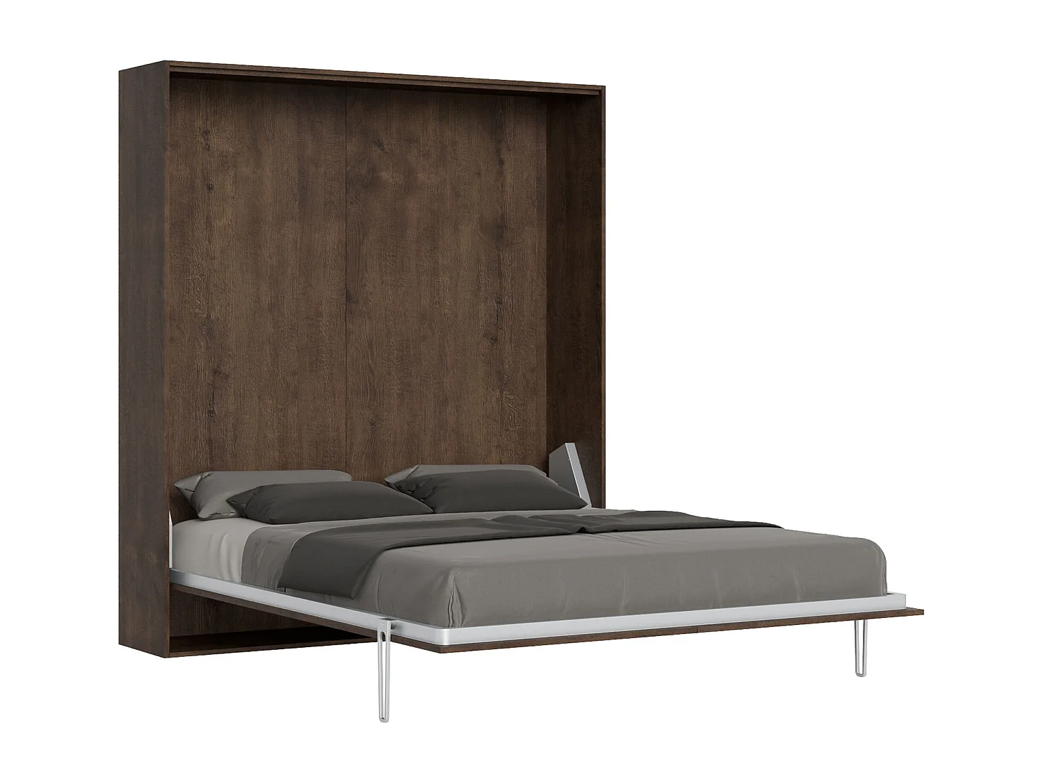 Verticaal Kentaro 160 opklapbed walnoot