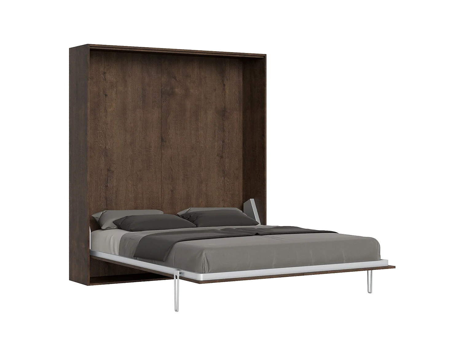 Verticaal Kentaro 160 opklapbed walnoot