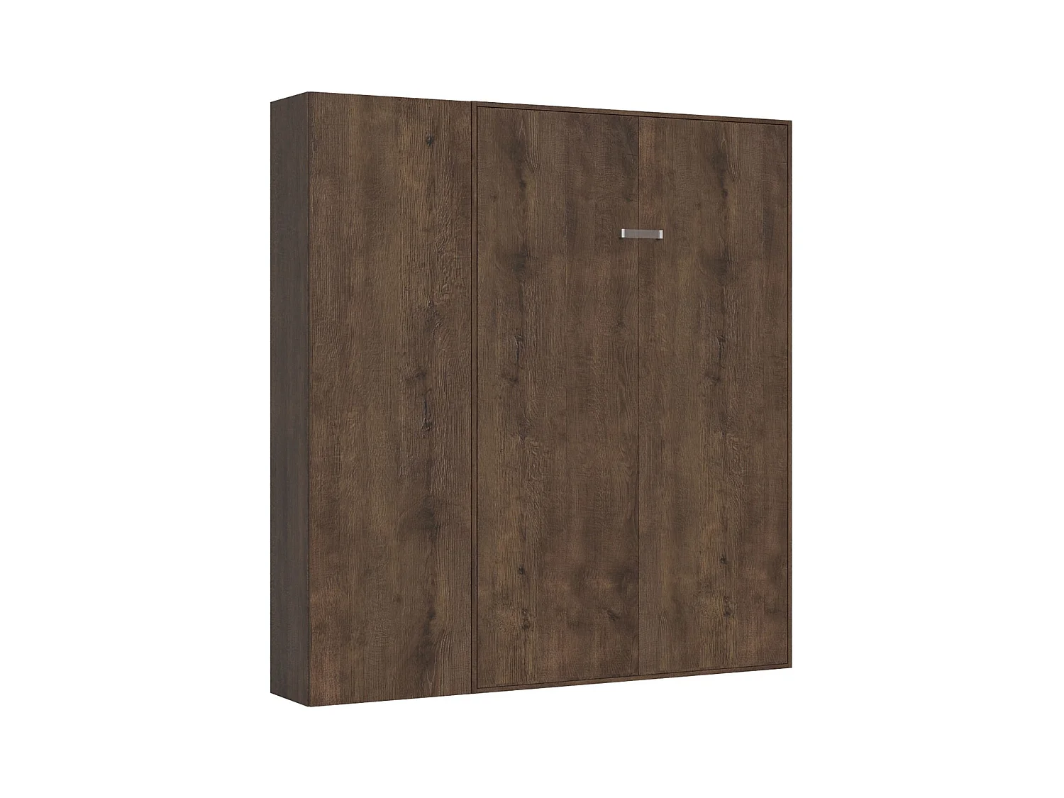 Armoire lit escamotable vertical 120 Kentaro avec colonne Noyer